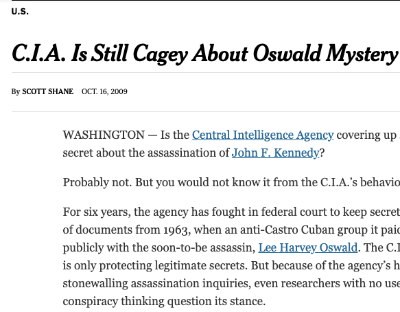 New York Times on Morley v. CIA