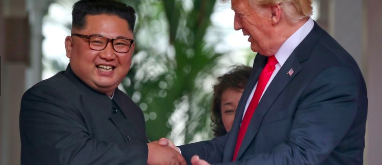 Trump Kim handshake