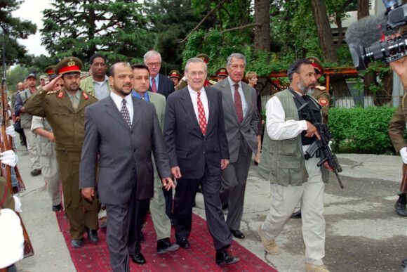 Rumsfeld in Afghanistan